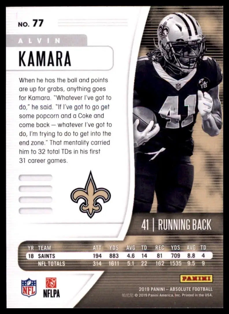 2019 Panini Absolute - Alvin Kamara #77 Spectrum - Football Card Single