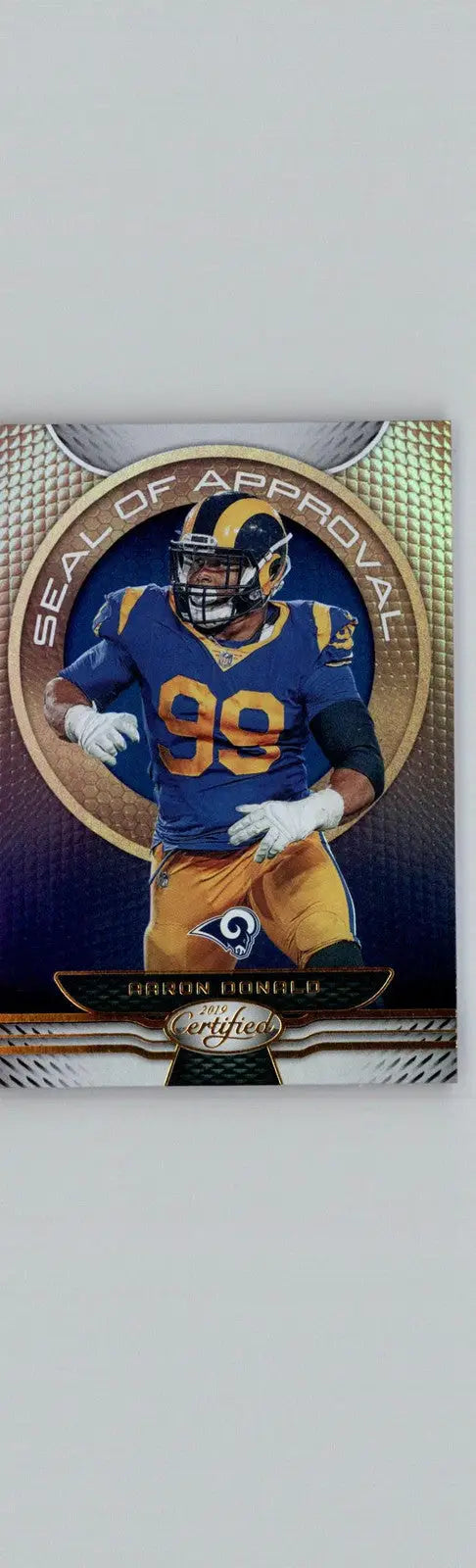 2019 Panini Certified #SA-AD Aaron Donald Seal of Approval Los Angeles Rams - Football Card Single