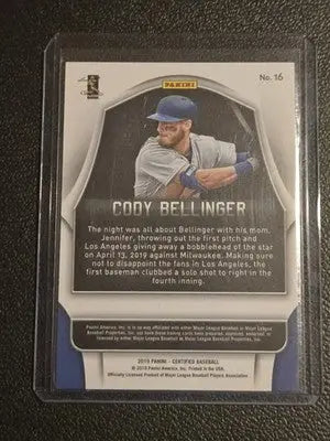 2019 Panini Chronicles #16 Cody Bellinger Certified Mirror Gold #/25 - Baseball Card Single