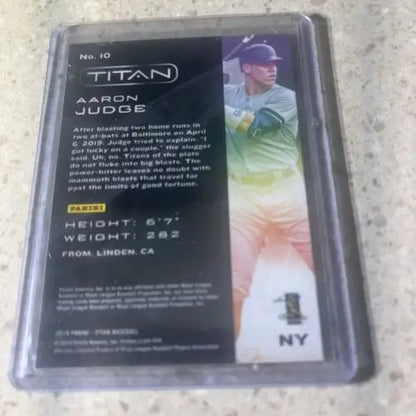 2019 Panini Chronicles Titan #10 Aaron Judge MVP Trading Card for collectors