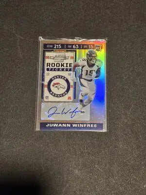 2019 Panini Contenders Optic #158 Juwann Winfree autograph - Football Card Single