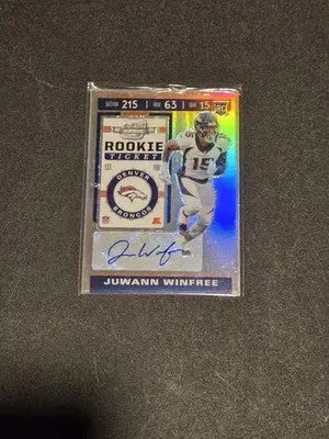 2019 Panini Contenders Optic #158 Juwann Winfree autograph - Football Card Single