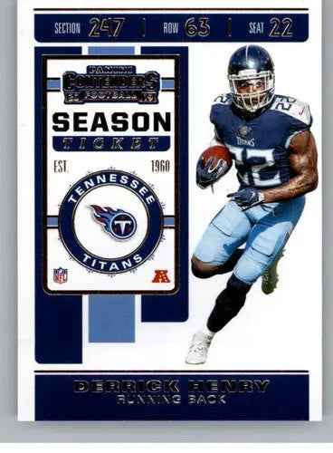 2019 Panini Contenders Season Ticket #28 Derrick Henry NM-MT Titans ID:25702 - Football Card Single