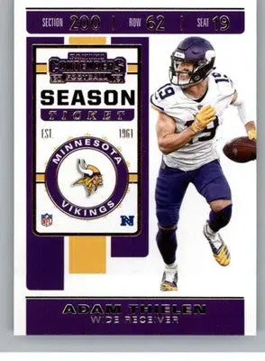 2019 Panini Contenders Season Ticket #65 Adam Thielen NM-MT Vikings ID:25716 - Football Card Single