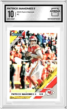 GEM MINT 10 Donruss Patrick Mahomes football card 2019 Panini Donruss Patrick Mahomes