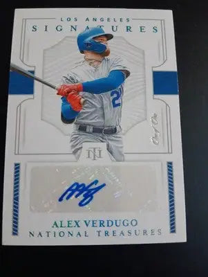 2019 Panini National Treasures - Signatures Alex Verdugo S-AV. 1/1. Dodgers. MT