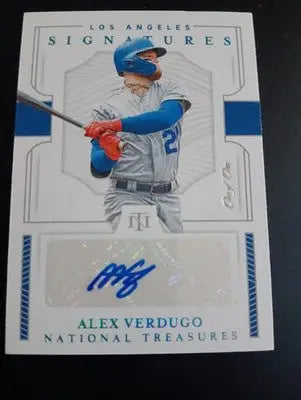 2019 Panini National Treasures - Signatures Alex Verdugo S-AV. 1/1. Dodgers. MT