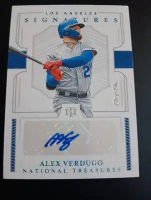 2019 Panini National Treasures - Signatures Alex Verdugo S-AV. 1/1. Dodgers. MT