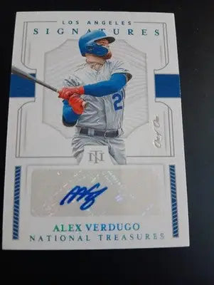 2019 Panini National Treasures - Signatures Alex Verdugo S-AV. 1/1. Dodgers. MT