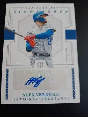 2019 Panini National Treasures - Signatures Alex Verdugo S-AV. 1/1. Dodgers. MT