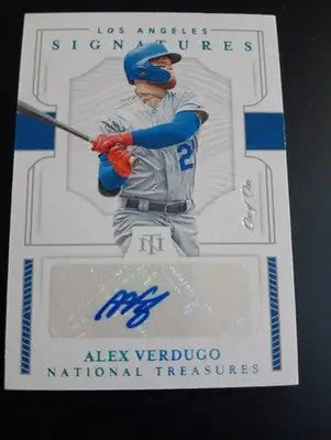 2019 Panini National Treasures - Signatures Alex Verdugo S-AV. 1/1. Dodgers. MT