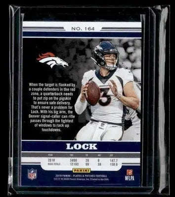 2019 Panini Plates & Patches #164 Drew Lock Purple #/35 - Football Card Single