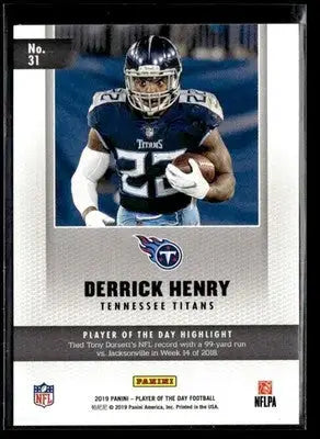 2019 Panini Player of the Day #31 Derrick Henry - Football Card Single