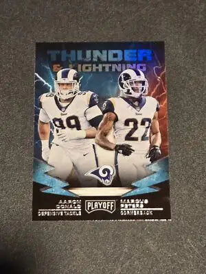 2019 Panini Playoff #20 Aaron Donald / Marcus Peters Thunder & Lightning - Football Card Single
