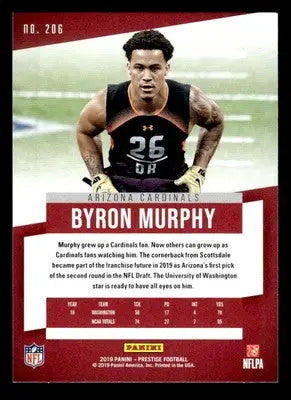 2019 Panini Prestige #206 Byron Murphy - Football Card Single