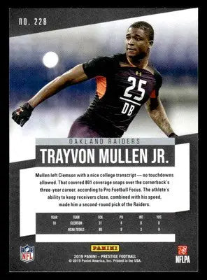 2019 Panini Prestige #228 Trayvon Mullen Jr. Xtra Points Green - Football Card Single