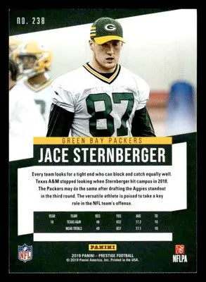 2019 Panini Prestige #238 Jace Sternberger Xtra Points Green - Football Card Single