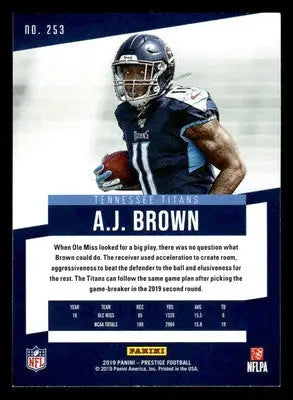 2019 Panini Prestige #253 A.J. Brown Xtra Points Green - Football Card Single