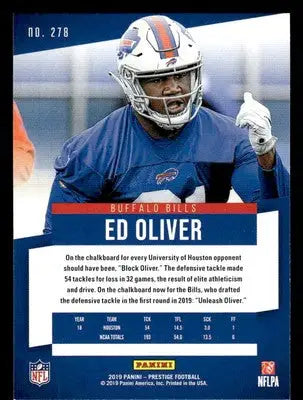 2019 Panini Prestige #278 Ed Oliver - Football Card Single