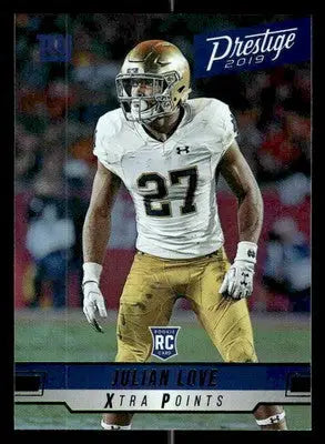 2019 Panini Prestige #296 Julian Love Xtra Points Green - Football Card Single