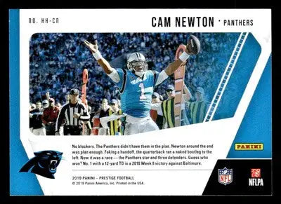 2019 Panini Prestige #HH-CN Cam Newton Highlight Reel - Football Card Single