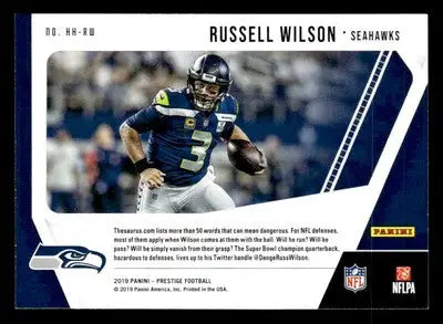 2019 Panini Prestige #HH-RW Russell Wilson Highlight Reel - Football Card Single