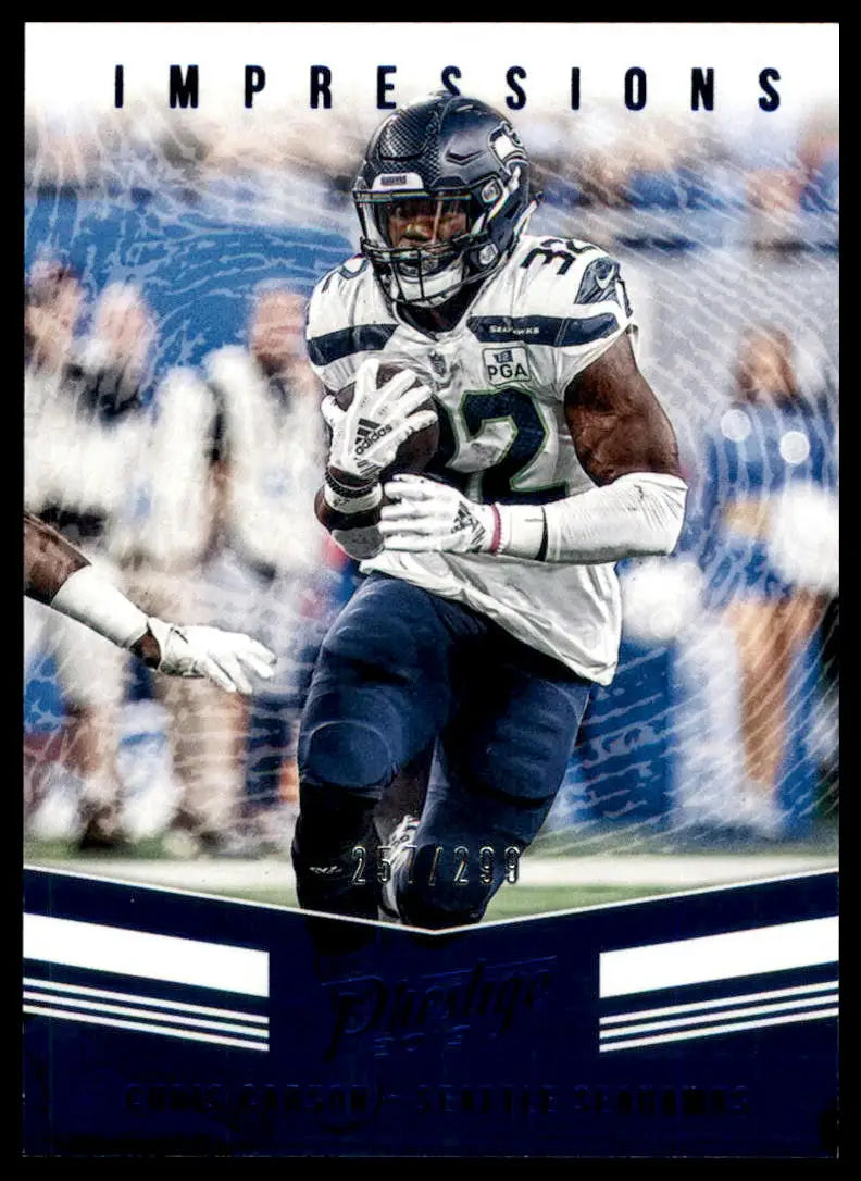 2019 Panini Prestige - Impressions Xtra Points Blue Chris Carson IP-CC /299 - Football Card Single