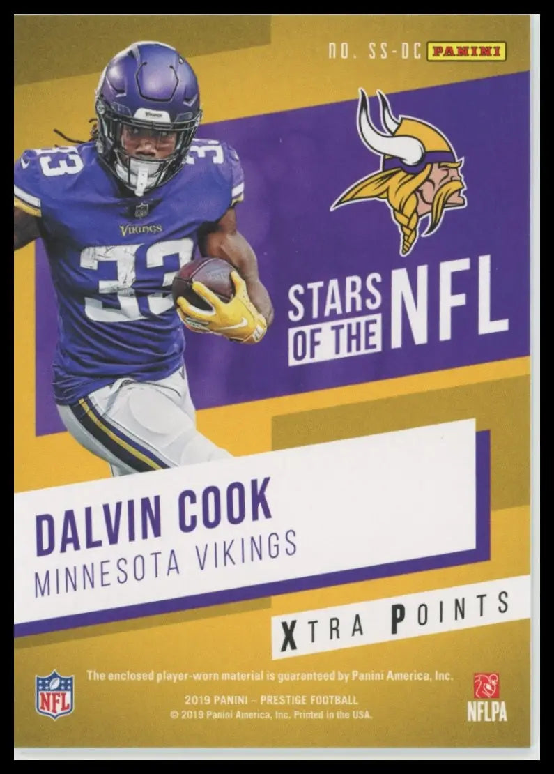 2019 Panini Prestige Stars of the NFL Xtra Blue Dalvin Cook SS-DC Vikings NM - Football Card Single