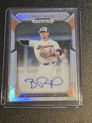 2019 Panini Prizm Draft Picks #75 Beau Philip Autographs Prizms - Baseball Card Single
