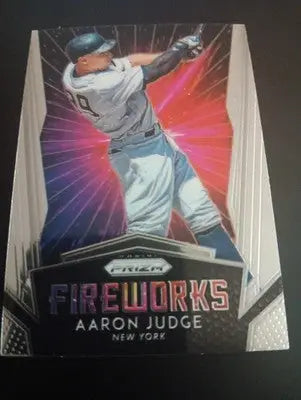2019 Panini Prizm - Fireworks Aaron Judge #F13. NY Yankees. NRMT+ - Baseball Card Single