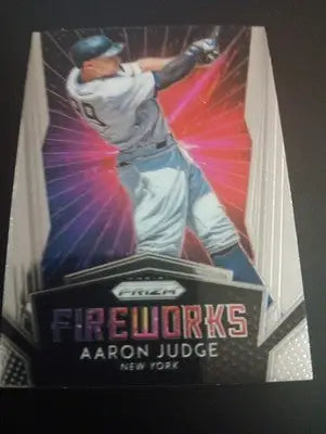 2019 Panini Prizm - Fireworks Aaron Judge #F13. NY Yankees. NRMT+ - Baseball Card Single