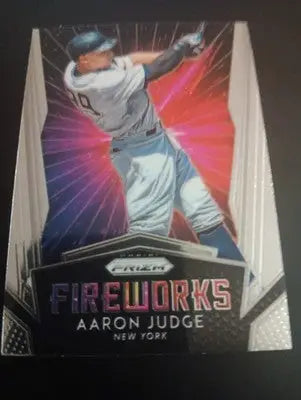 2019 Panini Prizm - Fireworks Aaron Judge #F13. NY Yankees. NRMT+ - Baseball Card Single