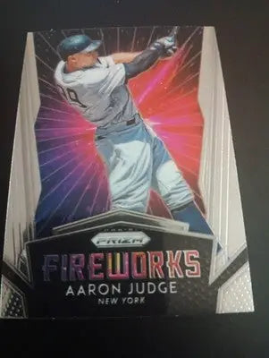 2019 Panini Prizm - Fireworks Aaron Judge #F13. NY Yankees. NRMT+ - Baseball Card Single