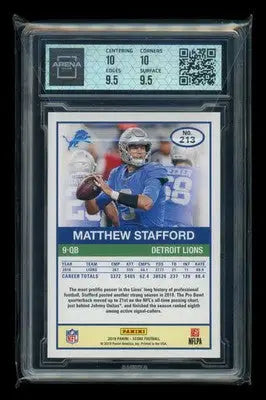 2019 Panini Score Matthew Stafford #213 Football Arena Club 10