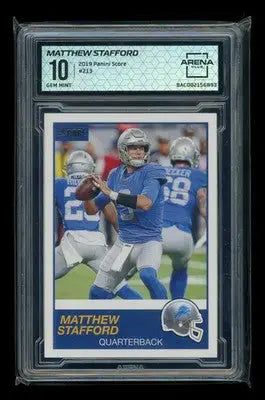2019 Panini Score Matthew Stafford #213 Football Arena Club 10