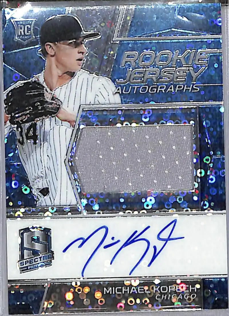 2019 Panini Spectra Neon Blue #104 Michael Kopech NM-MT MEM Auto 39/99 - Baseball Card Single