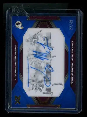 2019 Panini XR Luminous Endorsements Terry McLaurin #LE-TM Autograph 23/49 - Football Card Single