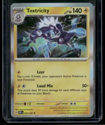 2019 Pokémon Toxtricity #072/197 OBF EN Obsidian Flames Holo Rare - Pokémon Card Single
