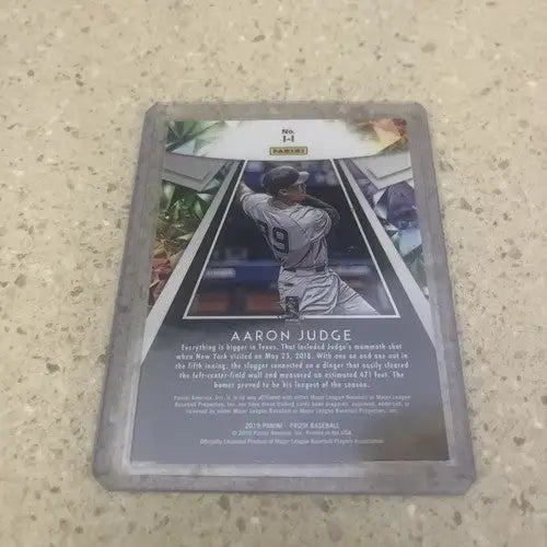 2019 PRIZM #I-1 AARON JUDGE ’ILLUMINATION’ NEW YORK YANKEES 100322