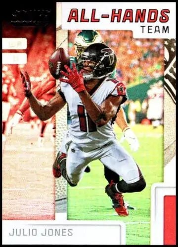 Original gloss Football card featuring Julio Jones from 2019 Score All Hands Team Falcons