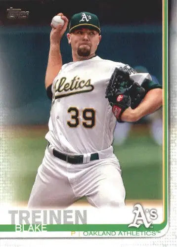 Original gloss baseball card featuring Blake Treinen from 2019 Topps #147 Simply Sandoval