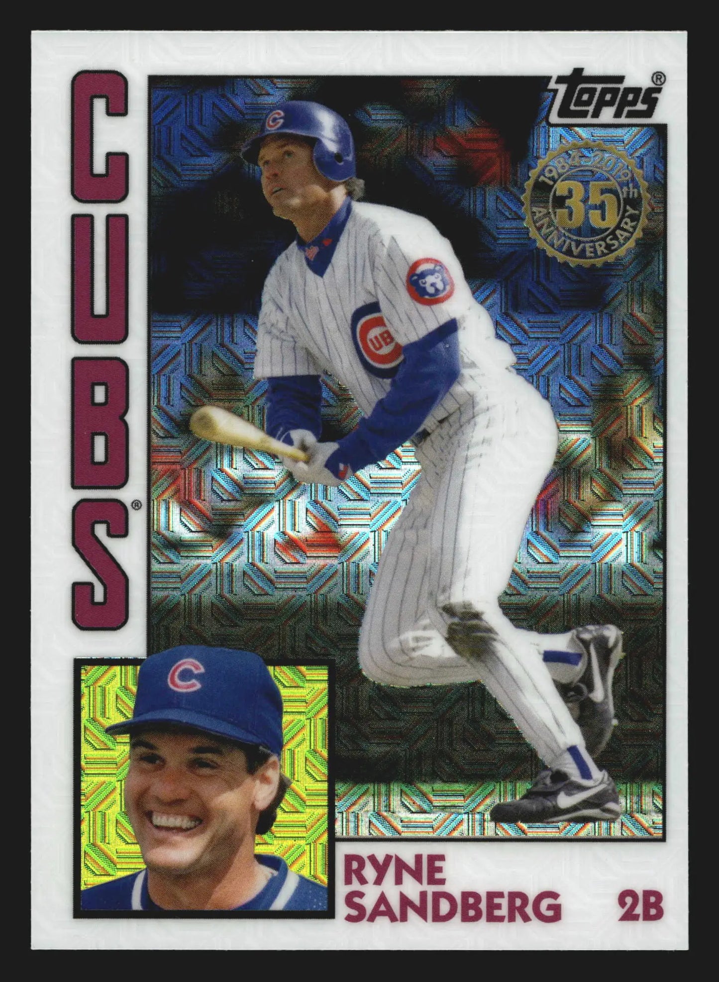 2019 Topps 1984 Chrome Ryne Sandberg #T84-20 Silver Pack Mojo Refractor HOF - Baseball Card Single