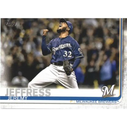 2019 Topps #362 Jeremy Jeffress NM-MT Milwaukee Brewers Baseball Card