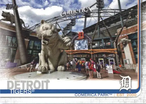 Original gloss Comerica Park baseball card 2019 Topps #491 Comerica Park NM-MT
