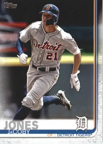 Original gloss Baseball card of Jacoby Jones from 2019 Topps #493 Tigers