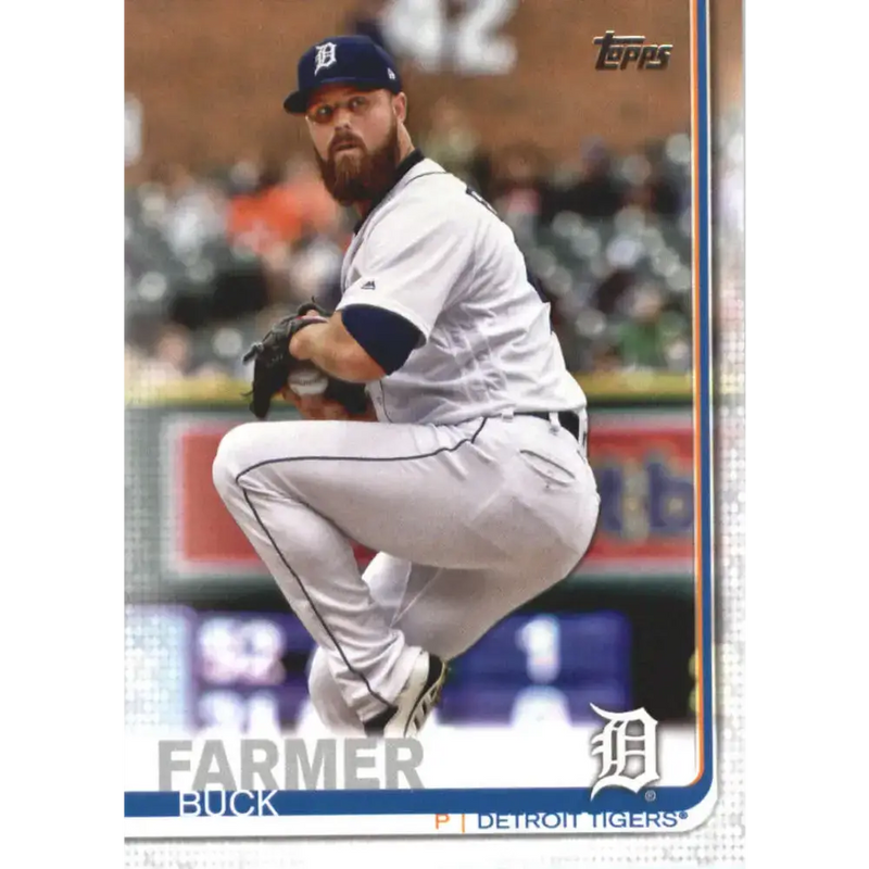 2019 Topps #496 Buck Farmer NM-MT Detroit Tigers Baseball Card - Baseball Card Single