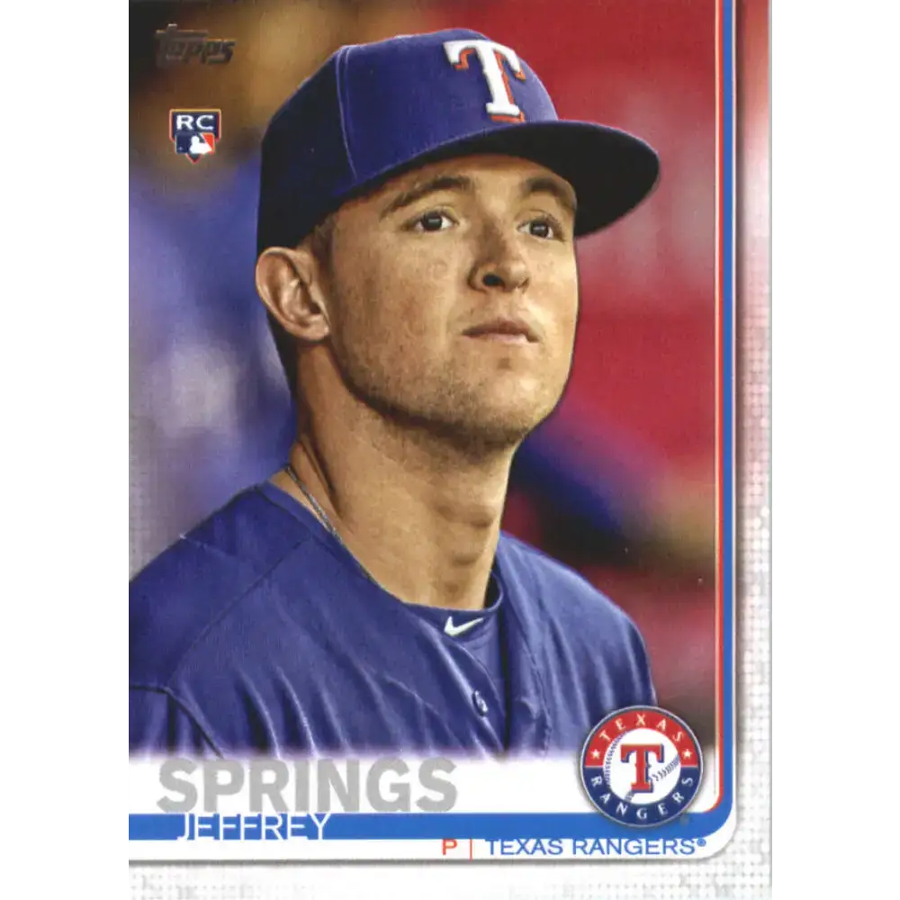 2019 Topps #605 Jeffrey Springs NM-MT RC Rookie Texas Rangers Baseball Card - Baseball Card Single