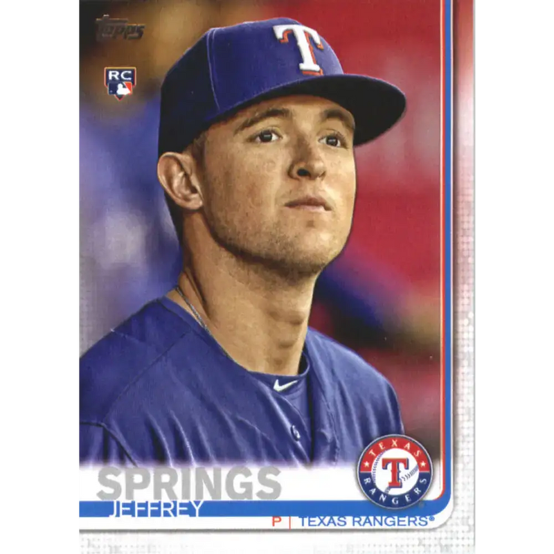 2019 Topps #605 Jeffrey Springs NM-MT RC Rookie Texas Rangers Baseball Card - Baseball Card Single
