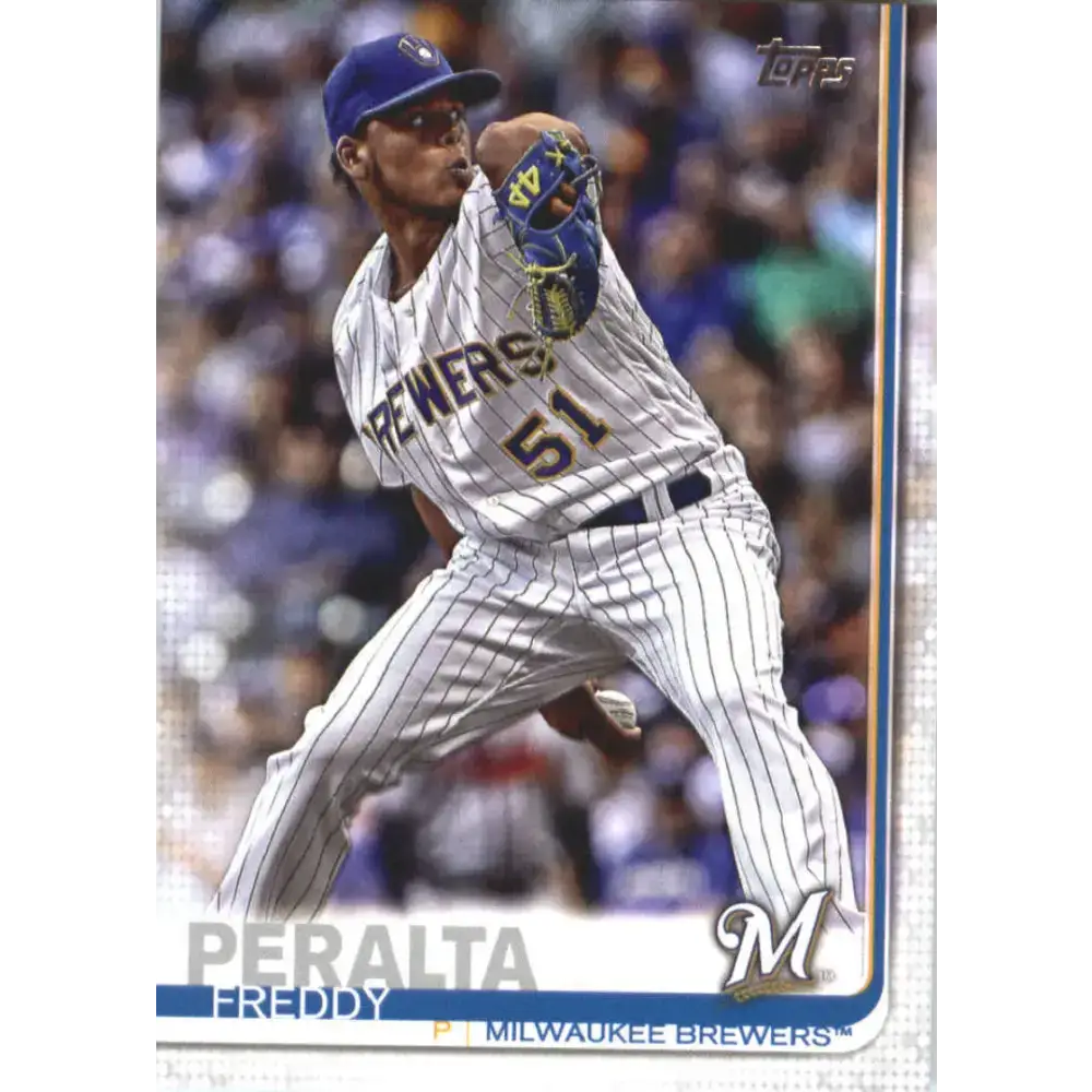 2019 Topps #627 Freddy Peralta NM-MT Milwaukee Brewers Baseball Card - Baseball Card Single