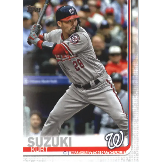 2019 Topps #654 Kurt Suzuki NM-MT Washington Nationals Baseball Card - Trading Cards